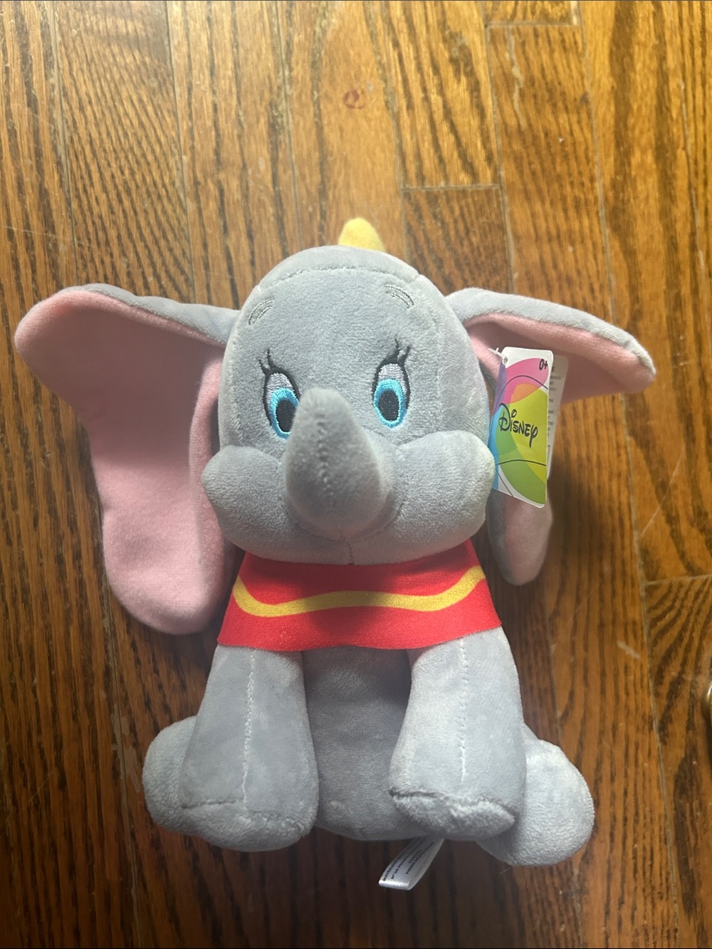 Disney Dumbo Plush in Gray with Pink Ears and Red Collar